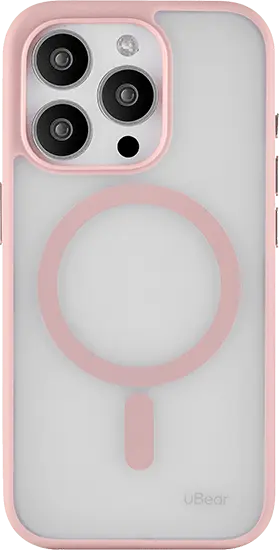 Чехол защитный uBear Cloud Mag Case, iPhone 15 Pro, MagSafe, розовый