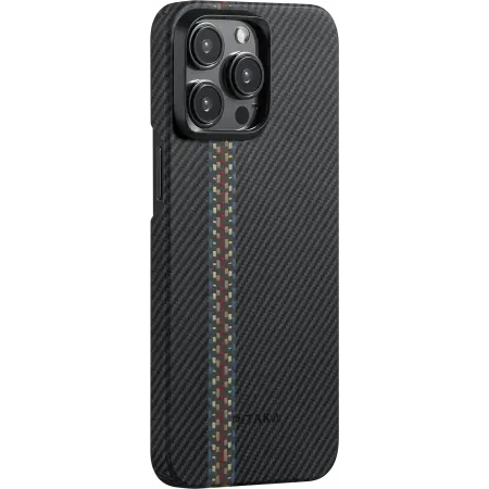 Чехол Pitaka Fusion Weaving MagEZ Case 4 для iPhone 15 Pro Max, красный чили