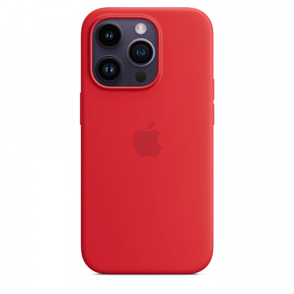 Чехол силиконовый MagSafe iPhone 14 Pro Max, красный