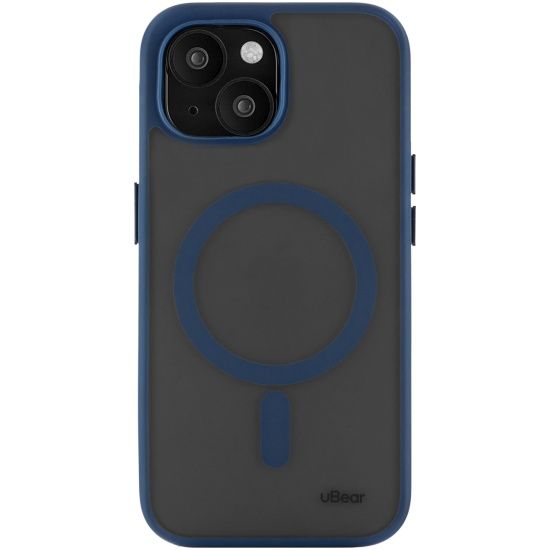 Чехол защитный uBear Cloud Mag Case, iPhone 15, MagSafe, усиленный, синий