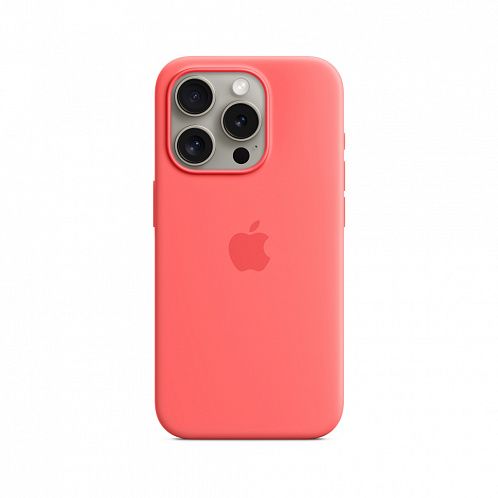 Чехол силиконовый MagSafe iPhone 15 Pro Max, гуава