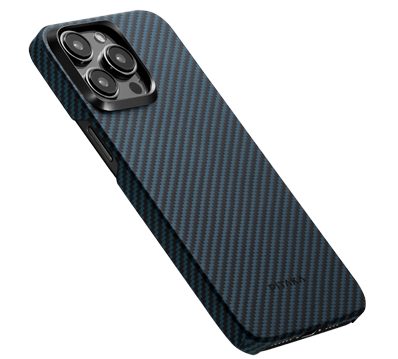Чехол Pitaka MagEZ Case 4 Kevlar для iPhone 15 Pro Max, черно-синий