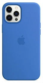 Чехол силиконовый MagSafe iPhone 12 Pro Max, ярко-синий