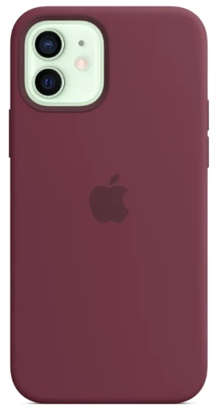 Чехол силиконовый MagSafe iPhone 12/12 Pro, бордовый