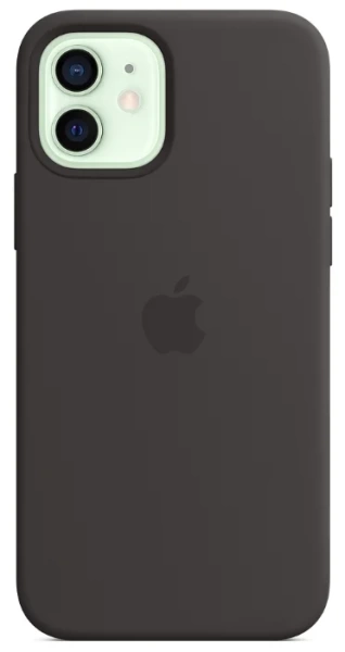 Чехол силиконовый MagSafe iPhone 12/12 Pro, чёрный