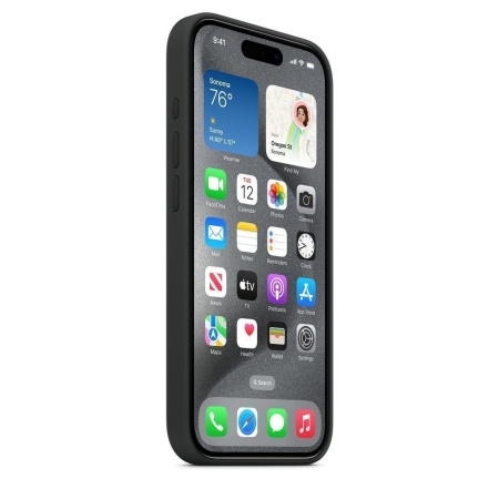 Чехол силиконовый MagSafe iPhone 15 Pro, черный
