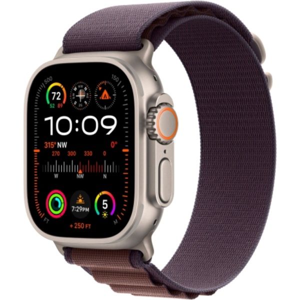 Apple Watch Ultra 2 49 мм, ремешок Alpine цвета индиго, размер M