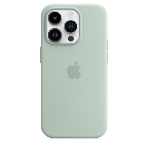 Чехол силиконовый MagSafe iPhone 14 Pro Max, мятный