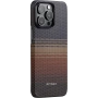 Чехол Pitaka Fusion Weaving MagEZ Case 4 для iPhone 15 Pro Max, фиолетовый/оранжевый