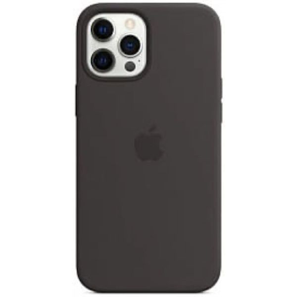 Чехол силиконовый MagSafe iPhone 12 Pro Max, чёрный