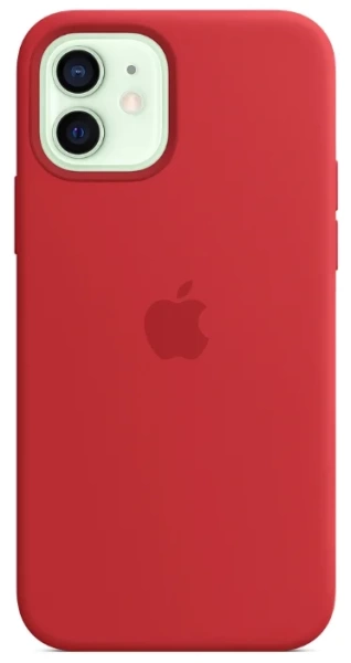 Чехол силиконовый MagSafe iPhone 12/12 Pro, красный