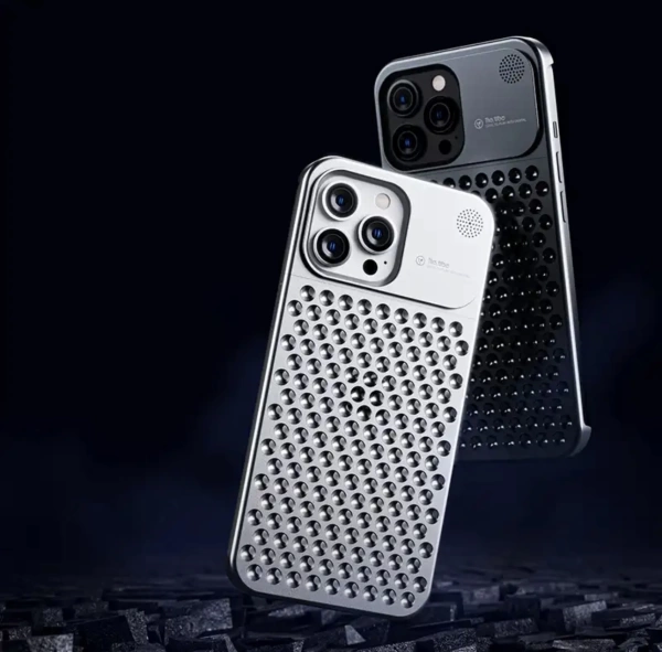 Алюминиевый чехол в стиле Mac Pro для iPhone 15 Pro Max, серый космос