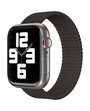 Ремешок нейлоновый плетёный "vlp" для Apple Watch 49/45/44/42mm, S/M, 2шт, черный