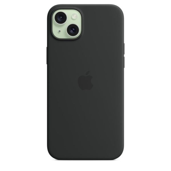 Чехол силиконовый MagSafe iPhone 15 Plus, черный