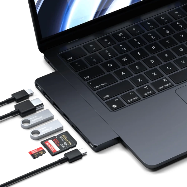 Хаб USB Satechi USB-C Pro Slim, черный