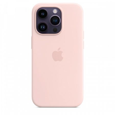 Чехол силиконовый MagSafe iPhone 14/14 Pro, нежно-розовый