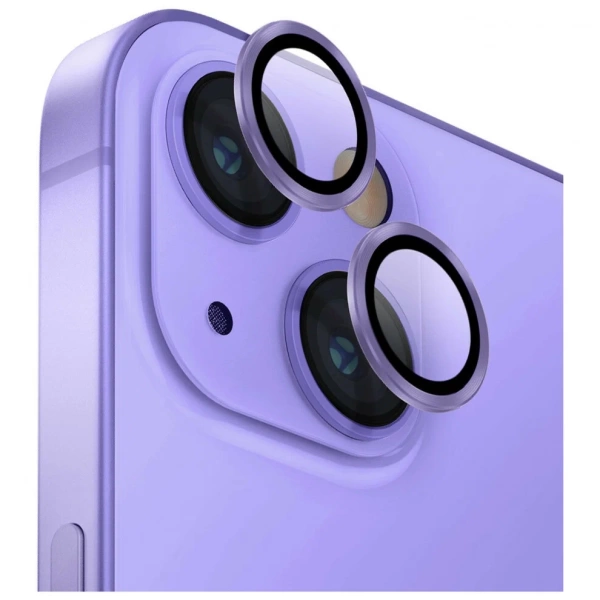 Защитное стекло камеры на iPhone 14 /14 Plus, фиолетовый