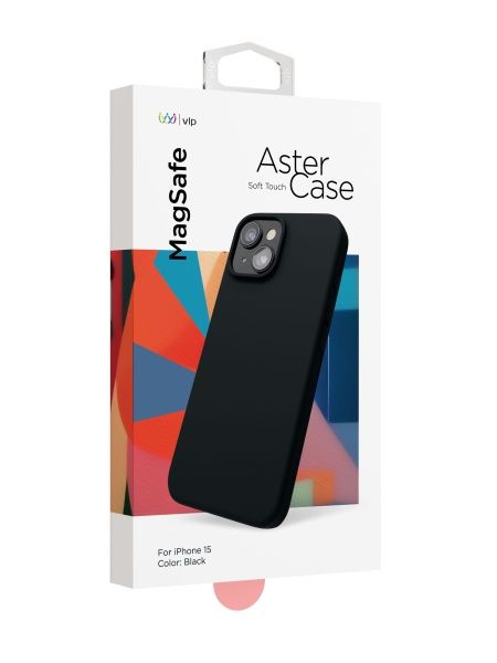 Чехол "vlp" Aster case with MagSafe для iPhone 15, черный