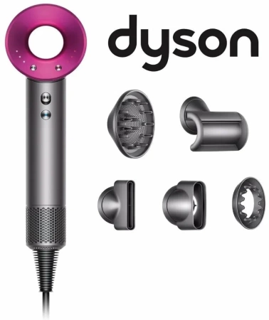 Фен Dyson Supersonic HD08, никель/фуксия (Nickel/Fucsia)