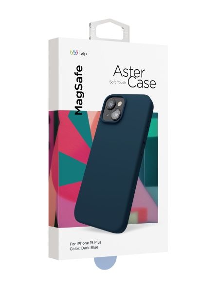 Чехол "vlp" Aster case для iPhone 15 Plus, темно-синий