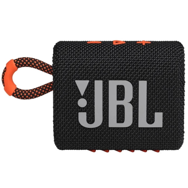 Портативная колонка JBL Go 3, черный-оранжевый