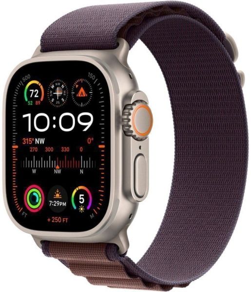 Apple Watch Ultra 2 49 мм, ремешок Alpine цвета индиго, размер L