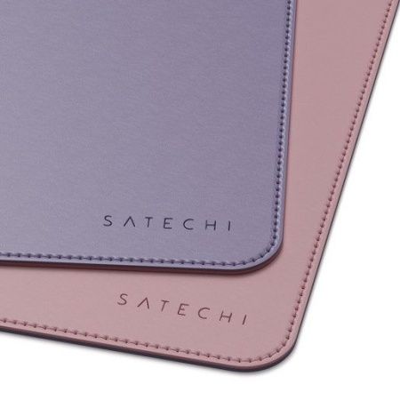 Коврик Satechi Dual Side ECO-Leather Deskmate, розовый/фиолетовый