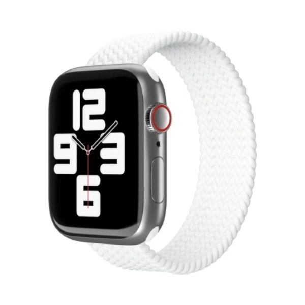 Ремешок нейлоновый плетёный "vlp" для Apple Watch 38/40/41, S/M, 2шт, белый
