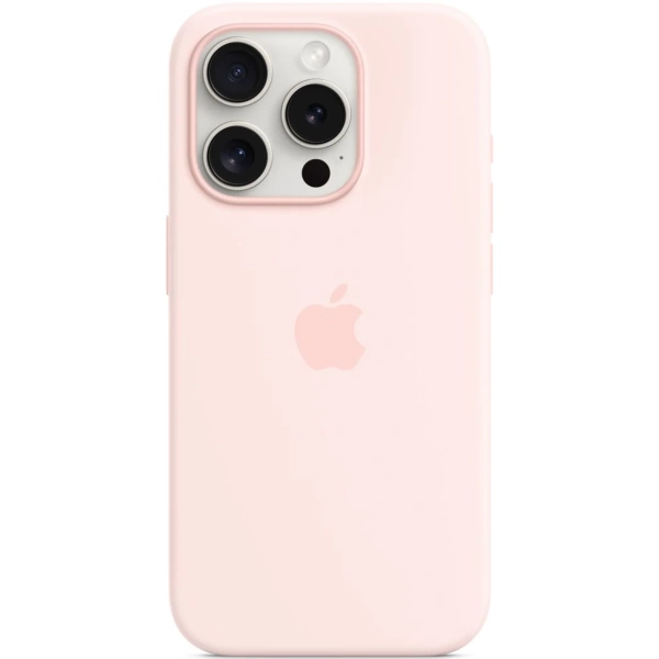 Чехол силиконовый MagSafe iPhone 15 Pro, розовый
