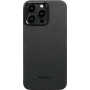 Чехол Pitaka MagEZ Case 4 для iPhone 15 Pro Max 600D черно-серый, тонкое плетение