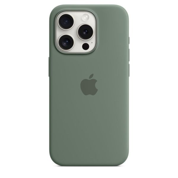 Чехол силиконовый MagSafe iPhone 15 Pro, зеленый
