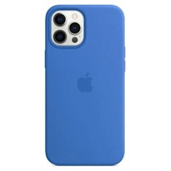 Чехол силиконовый MagSafe iPhone 12 Pro Max, ярко-синий