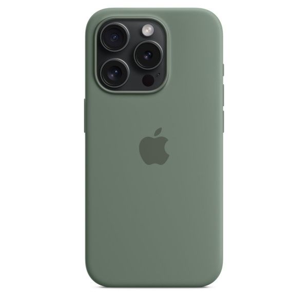 Чехол силиконовый MagSafe iPhone 15 Pro, зеленый