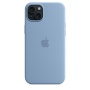 Чехол силиконовый MagSafe iPhone 15 Plus, голубой