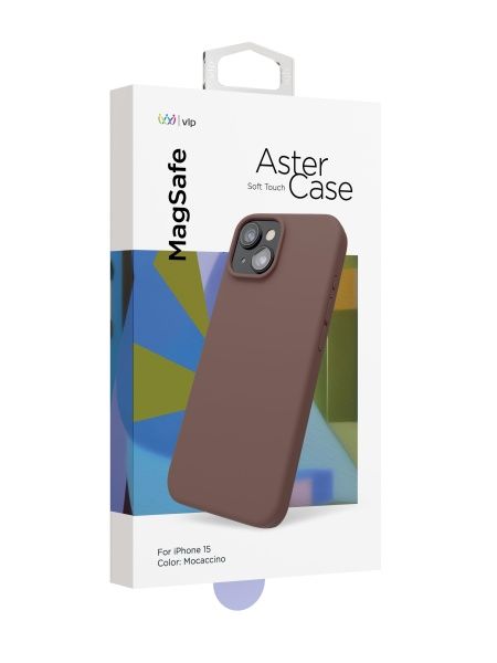 Чехол "vlp" Aster case with MagSafe для iPhone 15, моккачино