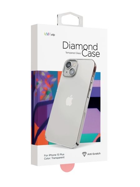 Чехол "vlp" Diamond case для iPhone 15 Plus, прозрачный