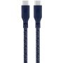 Кабель зарядный uBear Trend Cable USB-C/USB-C 1.2м, 60W, синий