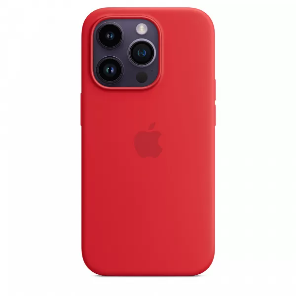 Чехол силиконовый MagSafe iPhone 14/14 Pro, красный