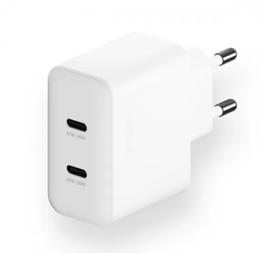 Сетевое зарядное устройство Motion 67W (2 ports USB-C) Wall charger, белый