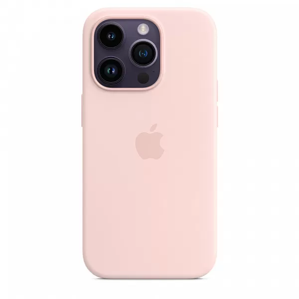 Чехол силиконовый MagSafe iPhone 14/14 Pro, нежно-розовый
