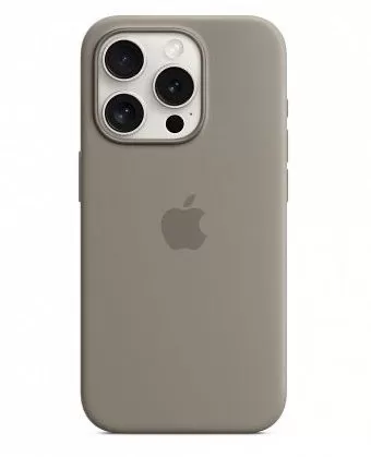 Чехол силиконовый MagSafe iPhone 15 Pro, глина