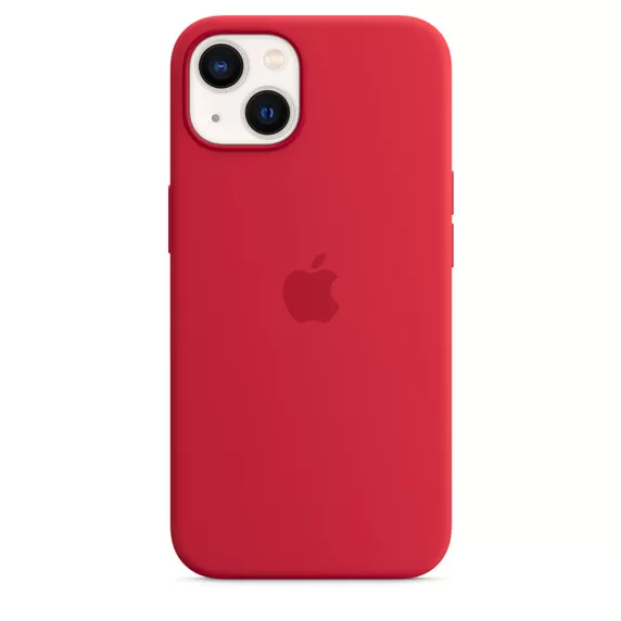 Чехол силиконовый Magsafe на iPhone 13, красный