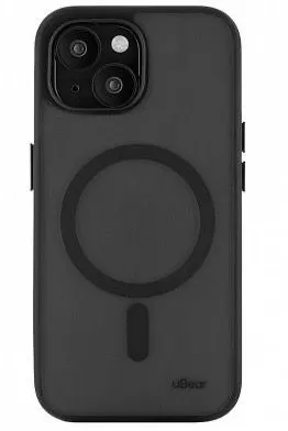 Чехол защитный uBear Cloud Mag Case, iPhone 15, MagSafe, усиленный, черный
